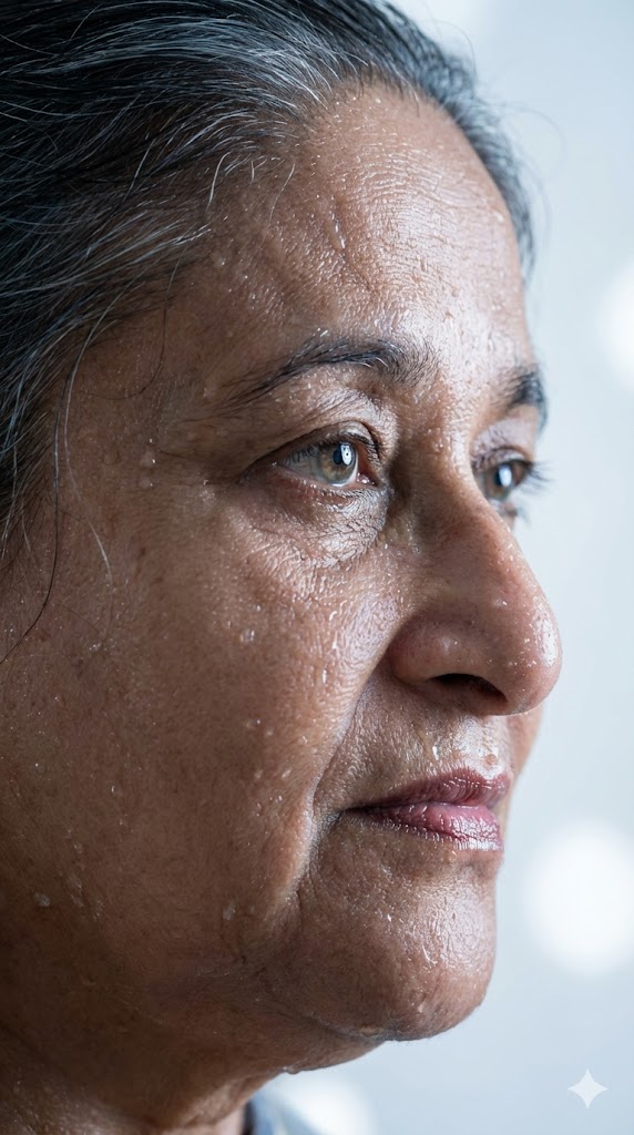 extreme wet close up face profile water droplets