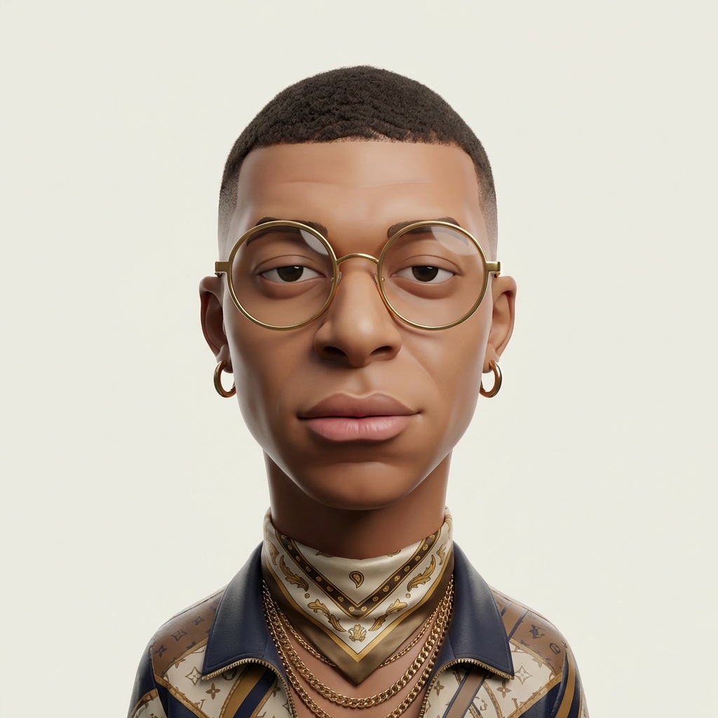 AI prompt generated image - 3D caricature portrait