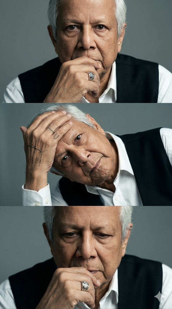 high fashion editorial portrait triptych