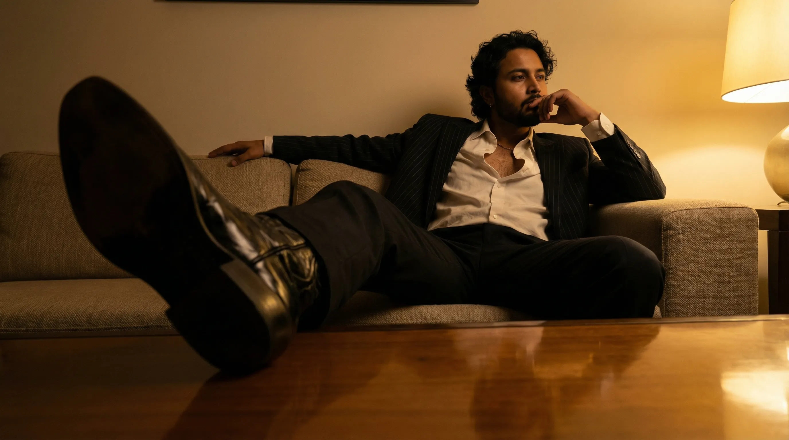 forced perspective cowboy boot lounge