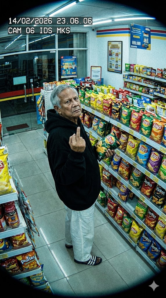 CCTV Indomaret middle finger rebel