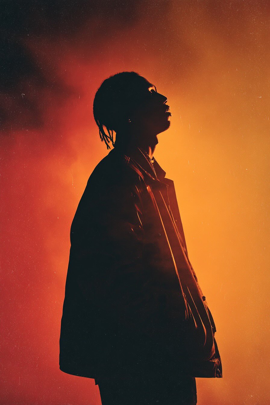 Red orange atmospheric side profile