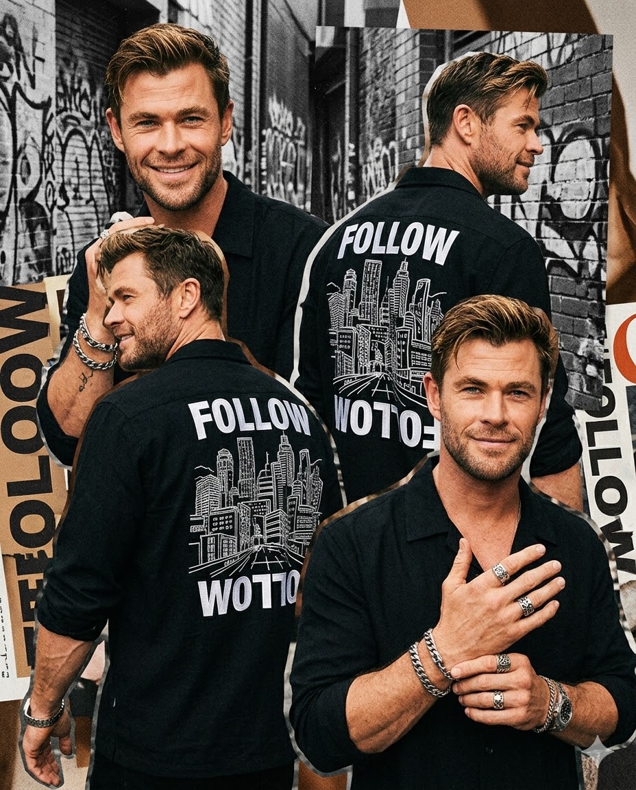 retro urban poster collage multiple poses