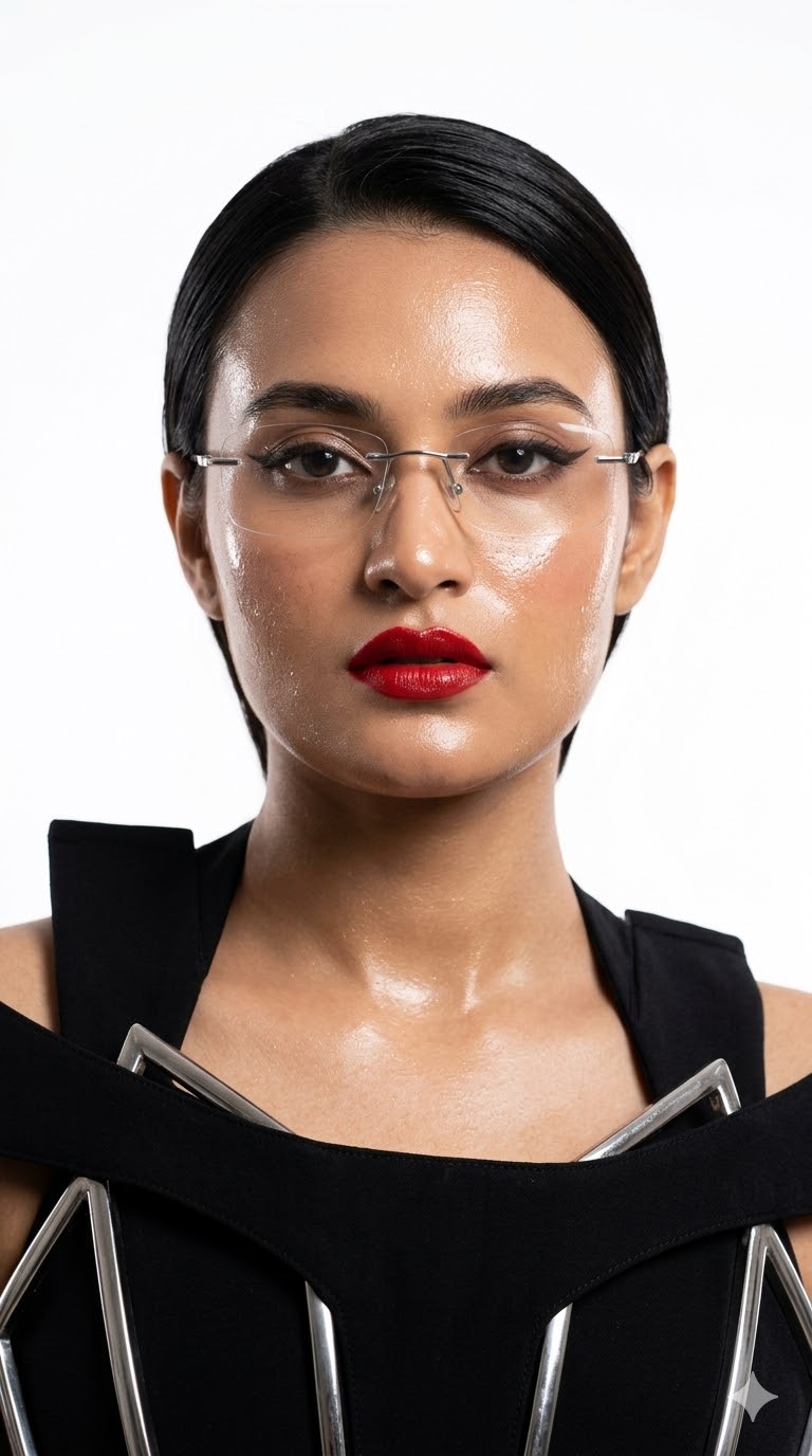 upper body portrait avant-garde high fashion