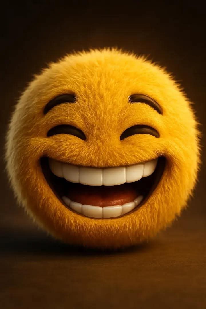 Fluffy 3D plush emoji ball