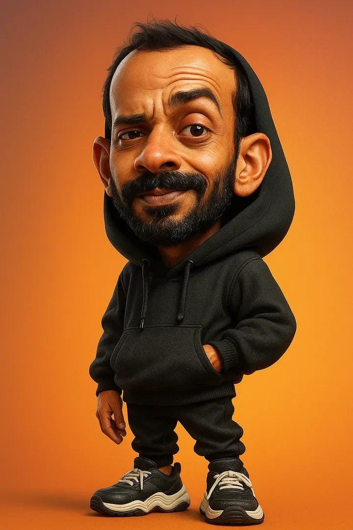 Hyper-stylized 3D caricature urban streetwear