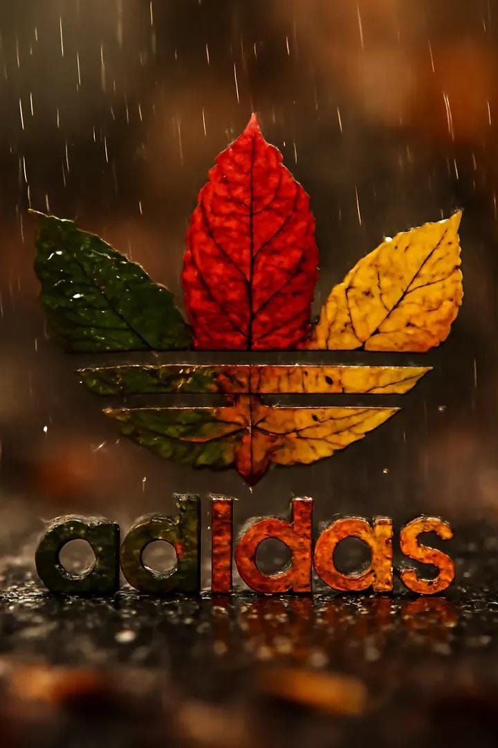 AI prompt generated image - Adidas logo autumn leaves